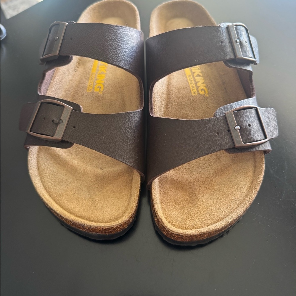 Viking Brown Double Strap Sandals. New, never worn. - Picture 2 of 3